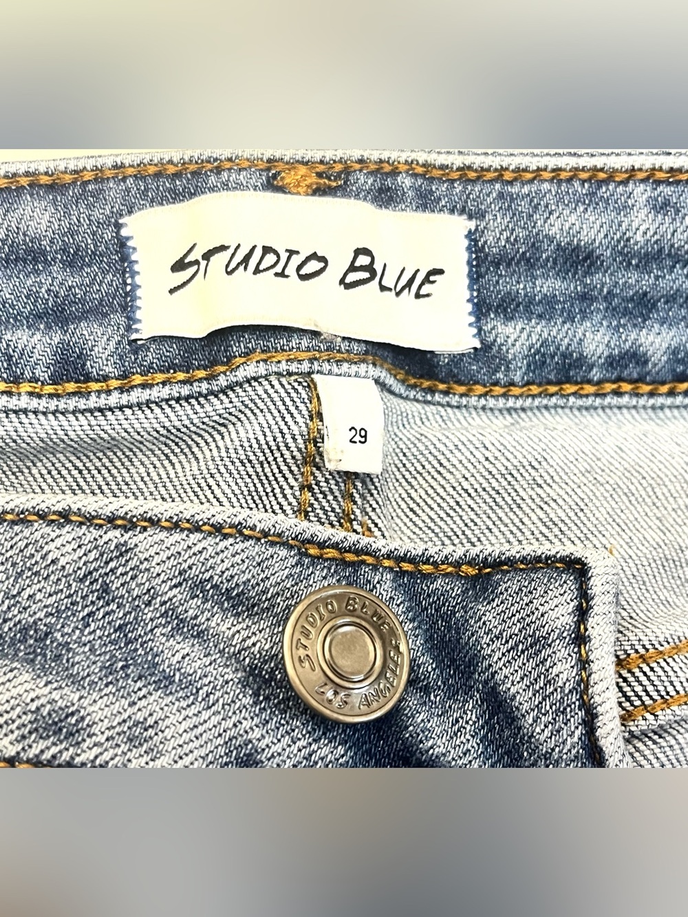 Studio Blue Women’s Distressed High-Rise Classic Blue Denim Jeans 30 Waist - Picture 13 of 16